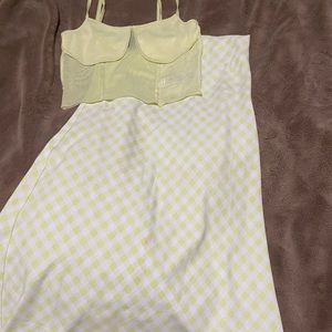 Skirt + Top Forever 21 Lime Green Set